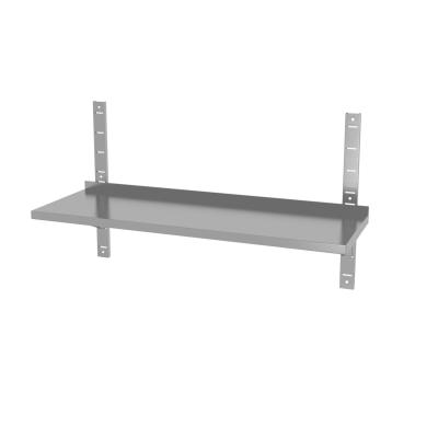 Nástěnná police nastavitelná, jednoduchá, se 2 držáky, HENDI, 1400x300x(H)600mm | 811801